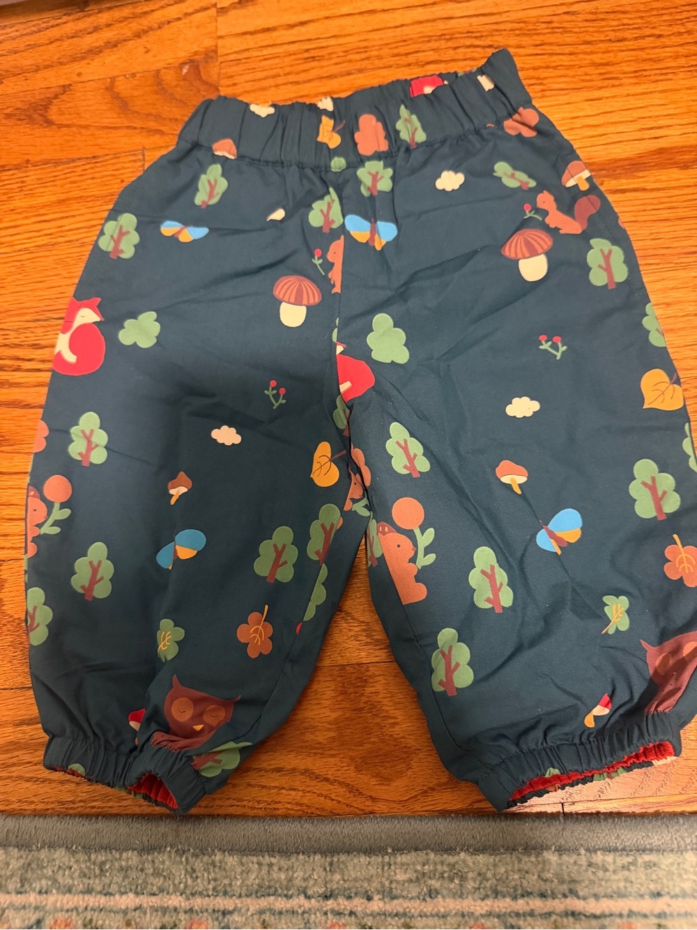 Woodland Print Flannel Lined Pants